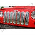 Wkładki atrapy, polerowane aluminium, 07-15 Jeep Wrangler 