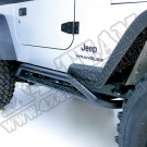 Osłony rurowe progów RRC, czarne, 87-06 Jeep Wrangler