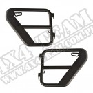 Tylne drzwi rurowe Fortis, czarna tekstura; 18-18 Jeep Wrangler JLU, 4 Door