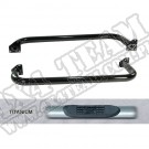 Progi rurowe boczne 3", tytanowe, 97-06 Jeep Wrangler TJ