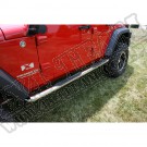Progi rurowe boczne 3", stal nierzd, 07-15 Jeep Wrangler Unlimited JK 