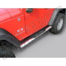 Progi rurowe owalne boczne 3",stal nierzdewna, 07-15 Jeep Wrangler JK 