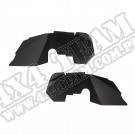 Wewnętrzne przednie nadkola aluminiowe, czarne; 07-18 Jeep Wrangler JK