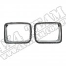 Zestaw ramek lamp przednich chrom 87-95 Jeep Wrangler YJ