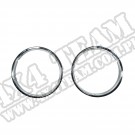 Zestaw ramek lamp przednich chrom 97-06 Jeep Wrangler