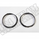 Zestaw ramek lamp przednich czarny 97-06 Jeep Wrangler