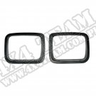 Zestaw ramek lamp przednich czarny 87-95 Jeep Wrangler YJ