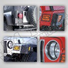 Zestaw osłon oświetlenia zewnętrznego czarny 97-06 Jeep Wrangler TJ