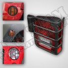 Zestaw osłon oświetlenia czarny 07-15 Jeep Wrangler