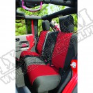 Pokrowiec tylnej kanapy czarno/czerwony 07-15 Jeep Wrangler Unlimited 