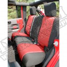 Pokrowiec tylnej kanapy czarno/czerwony 07-15 Jeep Wrangler JK