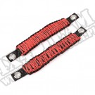 Czerwone uchwyty Paracord na słupek A, 07-17 Jeep Wrangler JK 