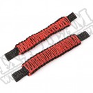 Czerwone uchwyty Paracord pod zagłówek, 07-17 Jeep Wrangler JK 