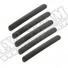 Wkładki klamek zewnętrznych, czarne, 4 Dr; 07-16 Jeep Wrangler JKU