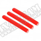 Wkładki klamek zewnętrznych, czerwone, 2 Dr; 07-16 Jeep Wrangler JK/JKU