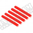 Wkładki klamek zewnętrznych, czerwone, 4 Dr; 07-16 Jeep Wrangler JKU
