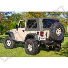 Miękki dach Z poszyciem drzwi khaki 07-09 Jeep Wrangler JK 2 drzw.