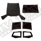 Poszycie plandeki Montana Top, Black Diamond, z drzwiami, przyciemniane okna; 88-95 Jeep Wrangler YJ