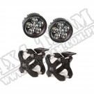Zestaw uchwyt "X" i lampa LED, 2 szt, czarne