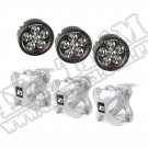 Zestaw uchwyt "X" i lampa LED, 3 szt, srebrny