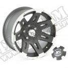 Felga XHD czarna satyna z rantem, 17x9, 07-15 Jeep Wrangler JK