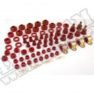 Suspension Bushing Kit, Polyurethane, Red; 80-86 Jeep CJ