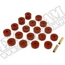 Body Mount Kit, Red; 20 Pieces; 74-75 Jeep CJ5/CJ6