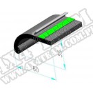 Poszerzenia nadkoli Mudguard 60mm czarne ze srebrnymi akcentami - rolka 6m