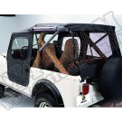 Plandeka ze stelażem Tigertop Czarny 76-86 Jeep CJ7