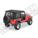 Plandeka ze stelażem Supertop z poszyciem drzwi Czarny Denim 88-95 Jeep YJ Wrangler