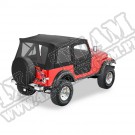 Plandeka ze stelażem Supertop z drzwiami Czarny Denim 80-86 Jeep CJ7 i 87-95 YJ Wrangler