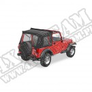 Plandeka ze stelażem Sunrider Czarny 76-86 Jeep CJ7 i 87-95 YJ Wrangler