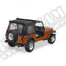 Plandeka ze stelażem Sunrider Czarny Denim 76-86 Jeep CJ7 i 87-95 YJ Wrangler