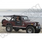 Plandeka ze stelażem Tigertop Czarny 81-86 Jeep CJ8