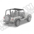 Daszek Bikini mocowany bez pasków Czarny Denim 97-02 Jeep TJ Wrangler