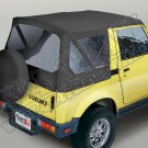 Soft Top, Black Denim, Clear Windows; 86-95 Suzuki Samurai