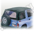 Soft Top, Black Denim, Clear Windows; 88-94 Suzuki Sidekicks