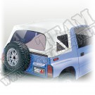 Soft Top, White Denim, Clear Windows; 88-94 Suzuki Sidekicks