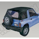 XHD Soft Top, Black Denim, Clear Windows; 88-94 Suzuki Sidekicks