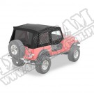Plandeka ze stelażem Supertop przyciemniane okna Czarny Denim 87-95 Jeep YJ Wrangler