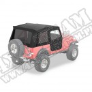 Plandeka ze stelażem Supertop przyciemniane okna Czarny Denim 80-86 Jeep CJ7 i 87-95 YJ Wrangler