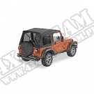 Plandeka ze stelażem Supertop przyciemniane oknaed Windows Czarny Denim 97-02 Jeep TJ Wrangler