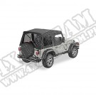 Plandeka ze stelażem Supertop z przyciemnianymi oknami/poszyciem drzwi Czarny Denim 97-02 Jeep Wrangler