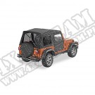 Plandeka ze stelażem Supertop przyciemniane okna/Doors Czarny Denim 97-02 Jeep TJ Wrangler