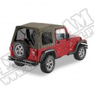Plandeka ze stelażem Supertop przyciemniane okna Khaki Diamond 97-06 Jeep TJ Wrangler