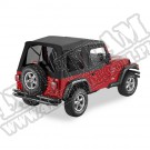 Plandeka ze stelażem Supertop z przyciemnianymi oknami/poszyciem drzwi Czarny Denim 97-06 Jeep TJ Wrangler