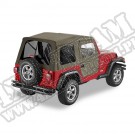 Plandeka ze stelażem Supertop przyciemniane okna/Doors Khaki Diamond 97-06 Jeep TJ Wrangler
