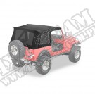 Plandeka ze stelażem Supertop Replacement Skin Czarny Denim 76-95 Jeep CJ/Wrangler
