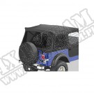 Zestaw przyciemnianych okien do plandeki Supertop Czarny 76-95 Jeep CJ7/Wrangler