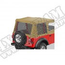 Zestaw siatkowych okien do plandeki Replace-A-Top Almond 87-95 Jeep YJ Wrangler